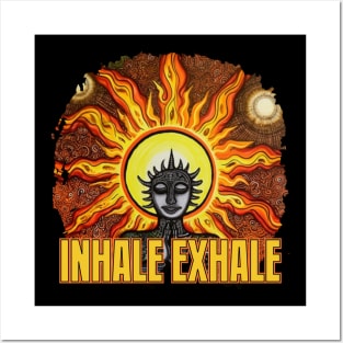 inhale exhale Posters and Art